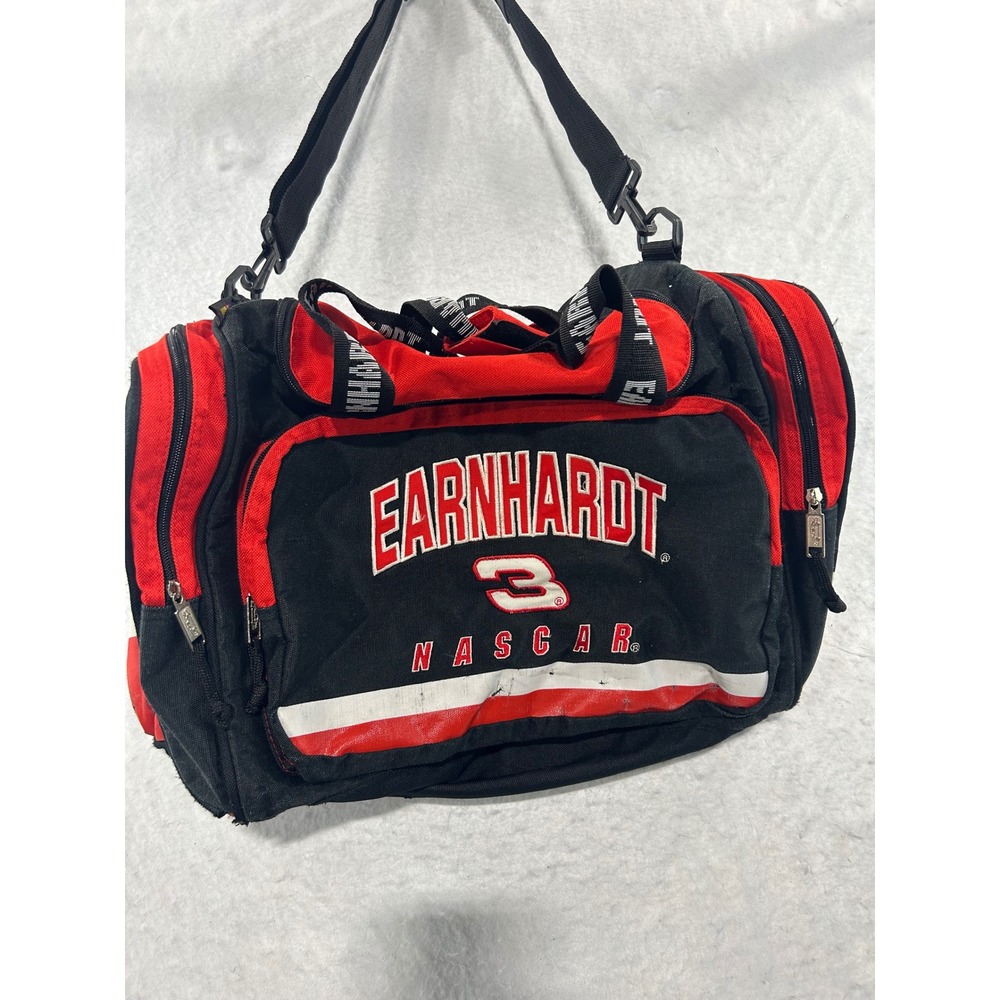 Vintage NASCAR Dale Earnhardt 3 Duffel Bag Red Black Travel Gym Bag Large